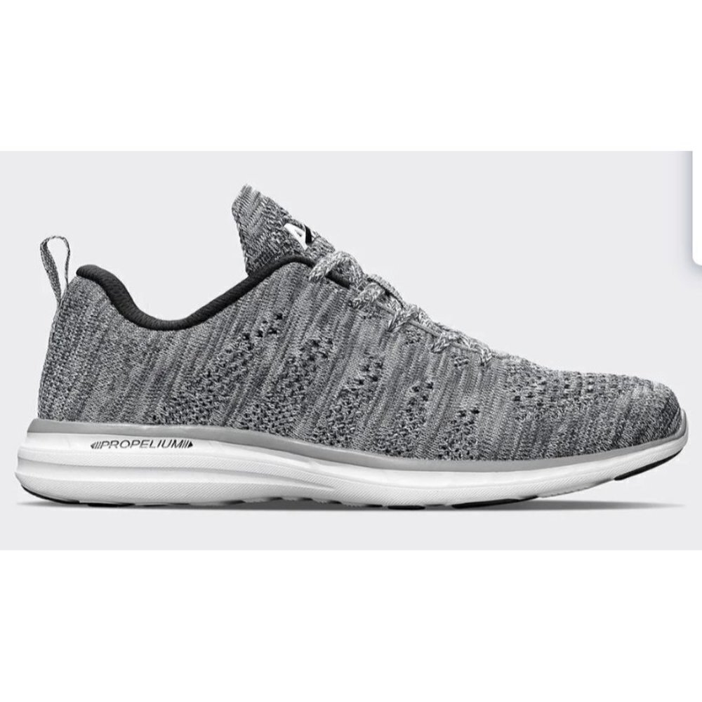 APL Techloom Pro Trainer Sneakers Heather Grey Black White Womens 36.5 6.5 New